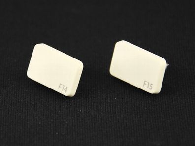 Tastatur Ohrstecker Miniblings Stecker Ohrringe Keyboard weiß F14 F15 blanco