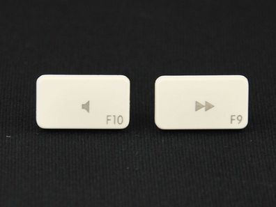 Tastatur Ohrstecker Miniblings Stecker Ohrringe Keyboard weiß F9 F10 Ton leise