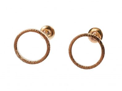 Kreis Ohrstecker Miniblings Stecker Ohrringe Geometrie Ring Filigran rosegold