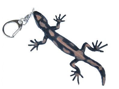 Gekko Schlüsselanhänger Anhänger Salamander Gecko Echse Eidechse rot Streifen