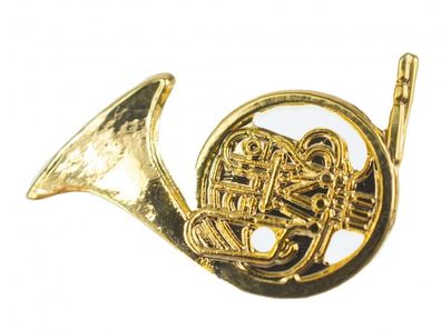 Waldhorn Brosche Miniblings Pin Anstecker Blasinstrument Orchester Horn gld MINI
