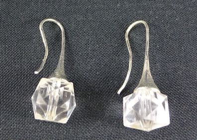 Transparent Perlen Ohrringe Miniblings Hänger schick Ohrschmuck Kugel Perle
