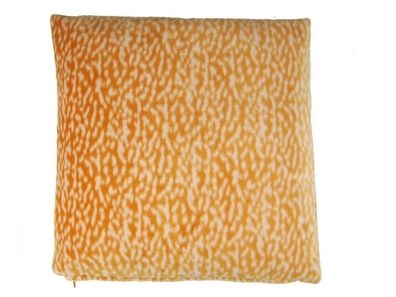 Kissen Dekokissen Miniblings 37x37cm flauschig Nickistoff Leopard Muster orange