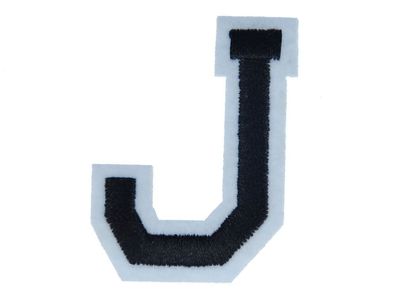Buchstaben Initialen Alphabet ABC Bügelbild Patch Miniblings 4,5cm Buchstabe J