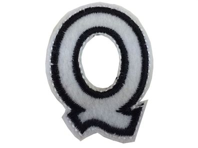 Buchstaben Initialen Alphabet ABC Bügelbild Patch Miniblings 4,5cm Buchstabe Q