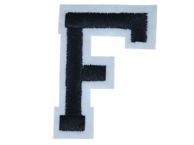 Buchstaben Initialen Alphabet ABC Bügelbild Patch Miniblings 4,5 Buchstabe neu F