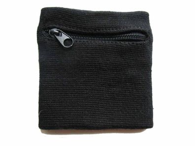 Schweißband Pulswärmer mit Reißverschluss Geldbörse Miniblings Rabe Krähe schwarz