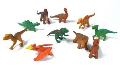 10x Dinosaurier Baby Kinder Tierfiguren Aufstellfiguren Miniblings Dinos T-Rex