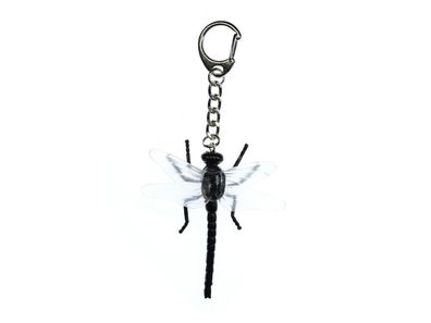 Libelle Schlüsselanhänger Miniblings Anhänger Hartgummi Schlüsselring schwarz
