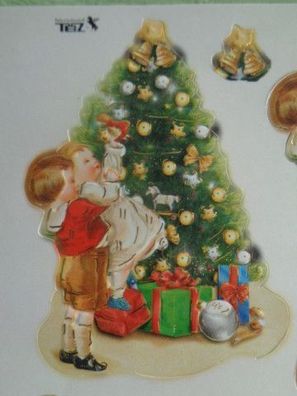 TBZ 3D Bogen geprägt & Folienverziert : Frohe Weihnachten Kinder