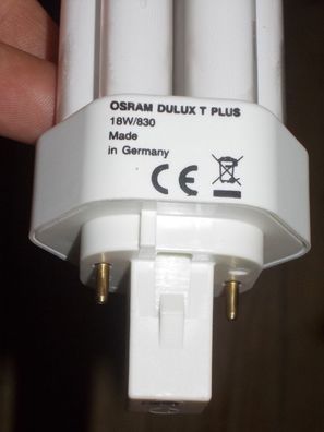 Osram DuLux T Plus 18w/830 Made in Germany CE warm-weiss 3000 K Kelvin 2 pin Stifte