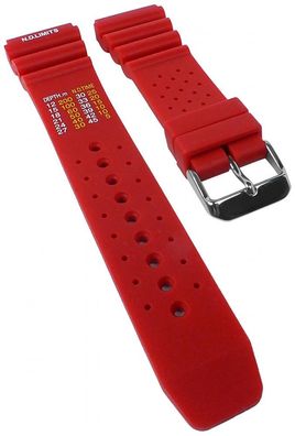 Minott Taucherband rot | Uhrenarmband Kunststofff weich 30818S