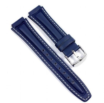 Casio Ersatzband Uhrenarmband Leder Band 17mm blau für EFA-113L-1A2V