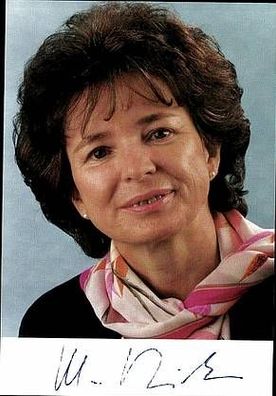 Prof. Ursula Männle Autogrammkarte 90er Jahre Original Signiert + 7999