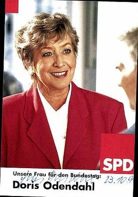 Doris Odendahl SPD Autogrammkarte 90er Jahre Original Signiert + 8040