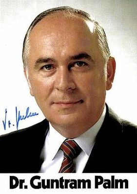Dr. Guntram Palm Autogrammkarte 90er Jahre Original Signiert + 8167