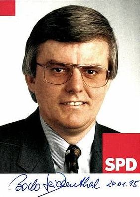 Bodo Seidenthal SPD Autogrammkarte 90er Jahre Original Signiert + 8447