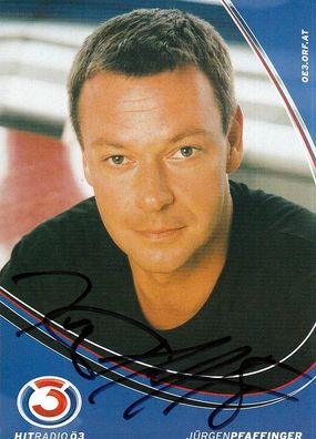 Jürgen Pfaffinger (Radiomoderator Hitradio Ö3 ) - - persönlich signiert