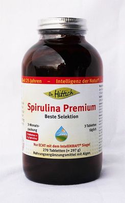 Dr. Hittich Spirulina Premium + Rotalge, 1/2/4x 270 Tabletten, 20% Algenblau