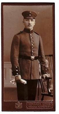 56453 Original Foto Soldat mit Seitengewehr Altenburg um 1910