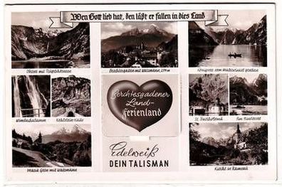 41842 Mehrbild Ak Berchtesgadener Land Ferienland Edelweiß Dein Talisman 1954