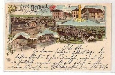 58476 Ak Lithographie Gruß aus Ostrau 1899