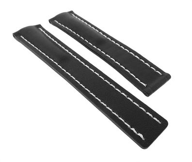 Minott Ersatzband Rindsleder passend zu Breitling schwarz 25606F