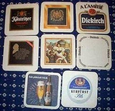 8 Bierdeckel Kurfürst Binding Diekirch Köstritzer