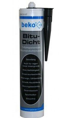 Beko Bitu-Dicht schwarz 310 ml Bitumen-Dichtmasse Bitumenspachtel Dach Reparatur