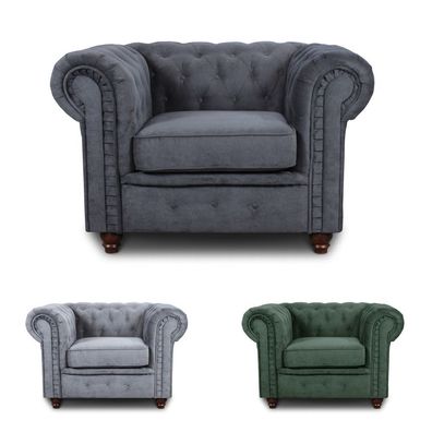 Sessel Chesterfield Asti - Couch, Couchgarnitur, Couchsessel, Loungesessel, Stühl