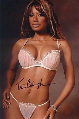 SEXY Original Autogramm TRACI Bingham auf Großfoto