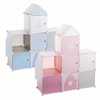 Schrank mit Schubladen für kleine Gegenstände für Kinderzimmer, 94,5 x32 x109 cm