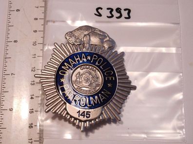 Polizei Police Badge USA Omaha Police Patrolman (s393)