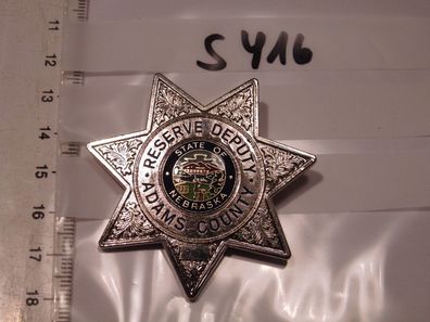 Polizei Police Badge USA Adams County Reserve Deputy (s416)