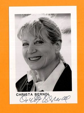 Christa Berndl ( deutsche Schauspielerin - verstorben ) - persönlich sgniert