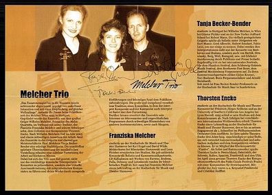 Melcher Trio TOP Original Signiert + G 6012