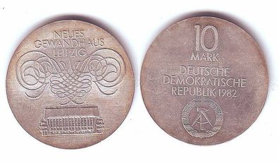 DDR Gedenk Münze 10 Mark Neues Gewandhaus Leipzig 1982