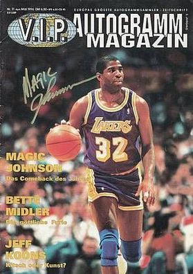 Magic Johnson Autogrammkarte Original Signiert Basketball + G 6123