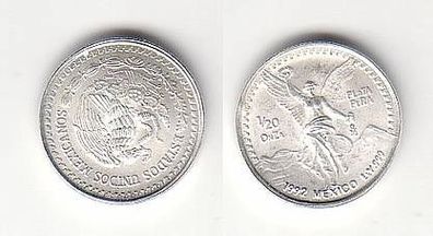 1/20 Onza Plata Pura 999er Silber Münze Mexico Mexiko 1992