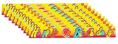 10x Girlande Happy Birthday Geburtstag Dekoration Banner Party Feier Banderole