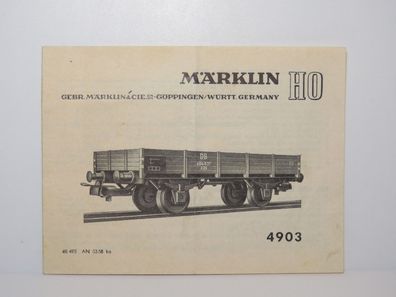 Märklin 4903 - Betriebsanleitung - 68 493 AN 0358 ka - Nr. 019