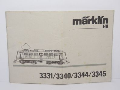 Märklin - Betriebsanleitung - 3331 3340 3344 3345 - Nr. 006