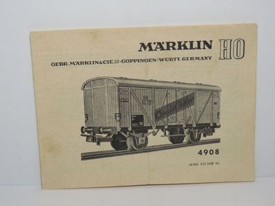 Märklin 4908 - Betriebsanleitung - 68 498 AN 0458 ka - Nr. 022
