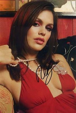 SEXY Original Autogramm RACHEL BILSON auf Großfoto