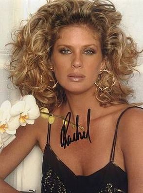 Original Autogramm RACHEL HUNTER auf Großfoto