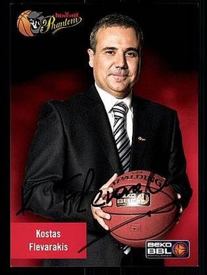 Kostas Flevarakis New Yorker Phantom TOP AK Original Sgniert Basketball + A47577