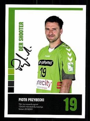 Piotr Przybecki TSV Hannover-Burgdorf 2010-11 Autogrammkarte Orig. Handball + A47627
