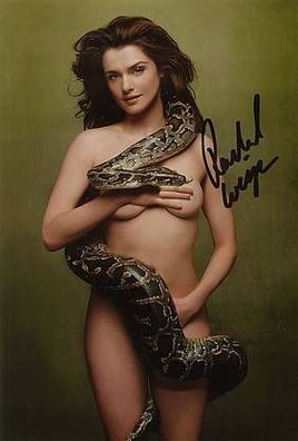 NACKT Original Autogramm RACHEL WEISZ auf Großfoto