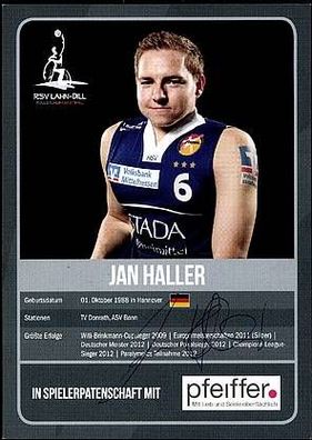 Jan Haller RSV Lahn-Dill Autogrammkarte Original Signiert Handball + A47710