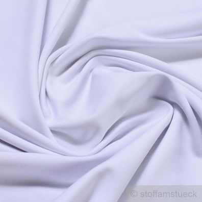 0,5 Meter Stoff Baumwolle Elastan Single Jersey weiß T-Shirt weich dehnbar